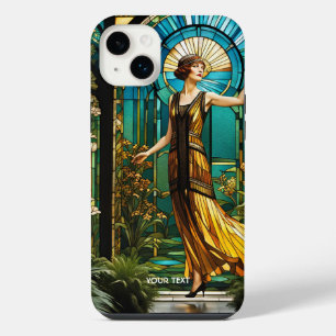 Fantasy Süße Lebendige Buntglas Frau iPhone 14 Plus Hülle