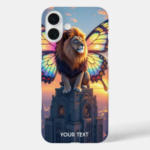 Fantasy Süße Löwe Schmetterlingsflügel iPhone 16 Plus Hülle