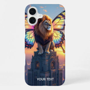 Fantasy Süße Löwe Schmetterlingsflügel iPhone 16 Plus Hülle