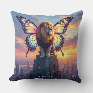 Fantasy Süße Löwe Schmetterlingsflügel Kissen