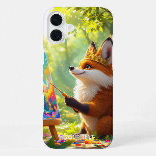 Fantasy Süße Malerei König Fuchs iPhone 16 Plus Hülle