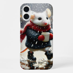 Fantasy Süße Maus Kaffee Mantel iPhone 16 Plus Hülle