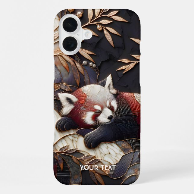 Fantasy süße rote Panda-Kunst iPhone Hülle (Rückseite)