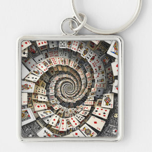 Fantasy Süße Spiral-Karten-Treppe Schlüsselanhänger