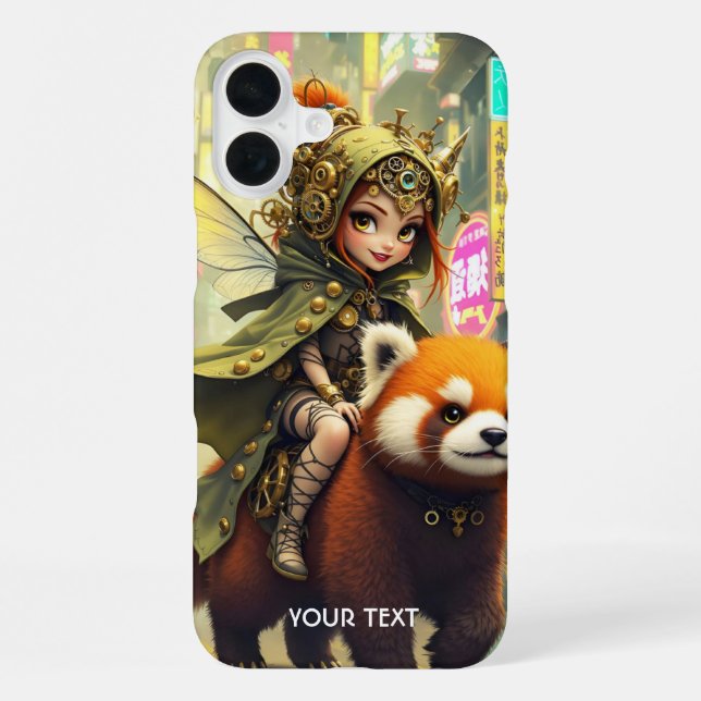 Fantasy Süße Wilde Panda-Fahrt iPhone Hülle (Rückseite)