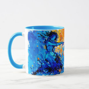 Fantasy Süßer Blauer Oranger Tänzer Tasse