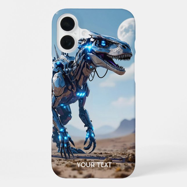 Fantasy Süßer Cyborg-Dinosaur-Wüste iPhone Hülle (Rückseite)