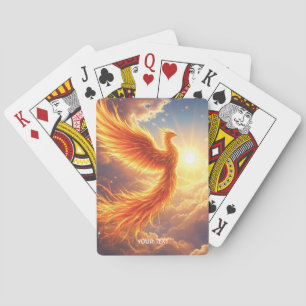 Fantasy Süßer Flammender Phönix Erhebt Sich Spielkarten