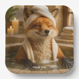 Fantasy Süßer Fuchs im Spa Pappteller