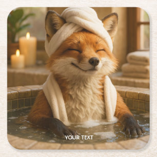 Fantasy Süßer Fuchs im Spa Rechteckiger Pappuntersetzer