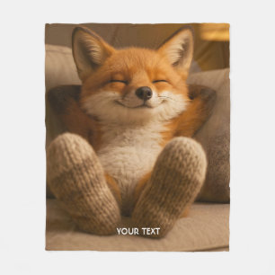 Fantasy Süßer Fuchs Und Socken Fleecedecke