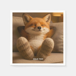 Fantasy Süßer Fuchs Und Socken Serviette