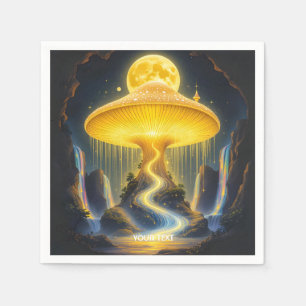 Fantasy Süßer Gelber Alter Pilz Serviette