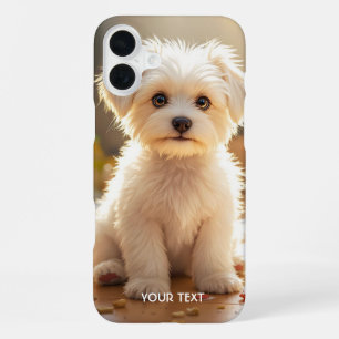 Fantasy süßer glücklicher Malteser Welpe iPhone 16 Plus Hülle