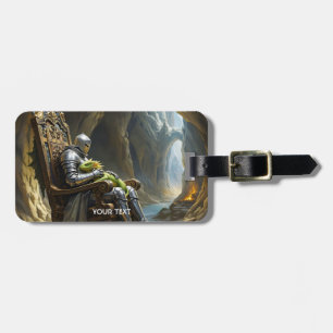 Fantasy Süßer Höhlen-Drachen-Ritter Gepäckanhänger