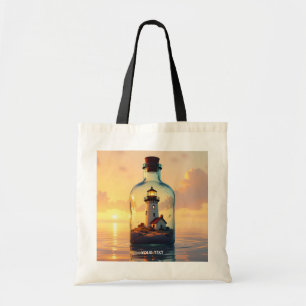Fantasy Süßer Leuchtturm In Flasche Tragetasche
