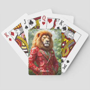 Fantasy Süßer Löwe Wassermelonen Kostüm Spielkarten