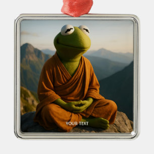 Fantasy Süßer Mönch-Frosch-Berge Ornament Aus Metall
