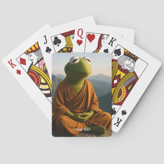Fantasy Süßer Mönch-Frosch-Berge Spielkarten (Rückseite)