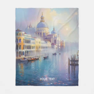 Fantasy Süßer Nebeliger Venedig Morgen Fleecedecke