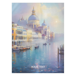 Fantasy Süßer Nebeliger Venedig Morgen Tischdecke