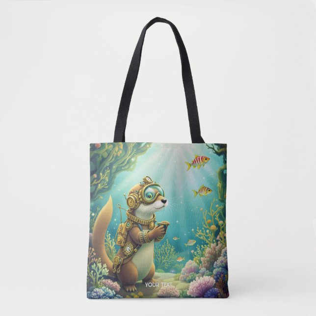 Fantasy Süßer Otter Steampunk-Anzug (Vorderseite)