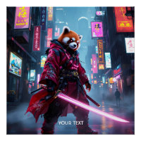 Fantasy Süßer Samurai Roter Panda