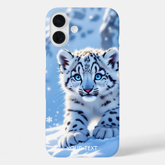 Fantasy Süßer Schneebaby Leopard Case-Mate iPhone Hülle (Rückseite)