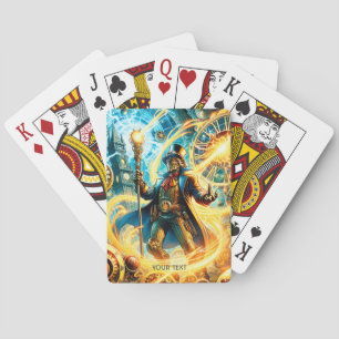 Fantasy Süßer Steampunk-Zeit-Zauberer Spielkarten