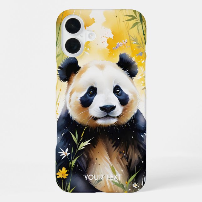 Fantasy Süßer Trauriger Panda Wald iPhone Hülle (Rückseite)