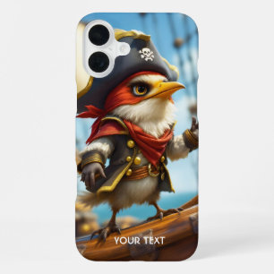 Fantasy süßer Vogel Kapitän Pirat iPhone 16 Plus Hülle