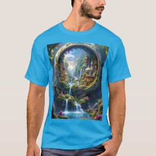 Fantasy Süßes Dorf Kleine Stadt  . Perfekt Als Ein T-Shirt