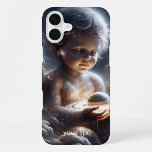 Fantasy Süßes Kind Weltraum Sterne iPhone 16 Plus Hülle