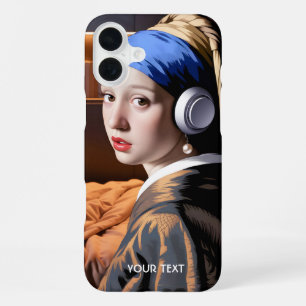 Fantasy Süßes Mädchen Perlen Kopfhörer iPhone 16 Plus Hülle