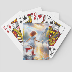 Fantasy Süßes Regen Mädchen Spielkarten