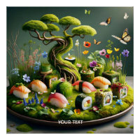 Fantasy Süßes Sushi Japanische Landschaft