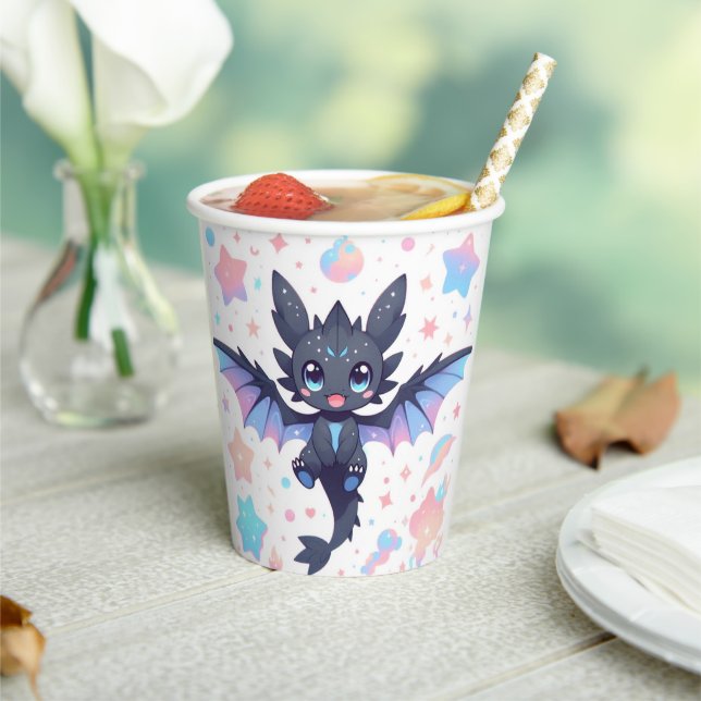 Fantasy Sweet Dragon Baby Dusche Pappbecher (In Situ)