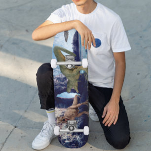 Fantasy T-Rex Tyrannosaurus Dinosaurier Kampf Skateboard