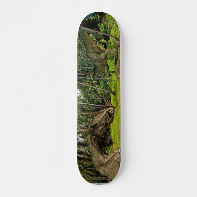 Fantasy T-Rex Tyrannosaurus Dragon Kampf Skateboard (Vorne)