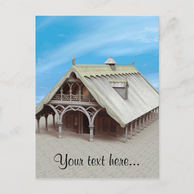 Fantasy Tempel Postkarte (Vorderseite)