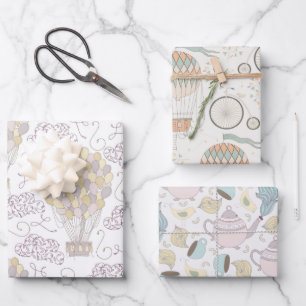 Fantasy Theme Patterns Geschenkpapier Set