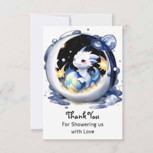 Fantasy-Themed Dragon Baby-Dusche Dankeskarte