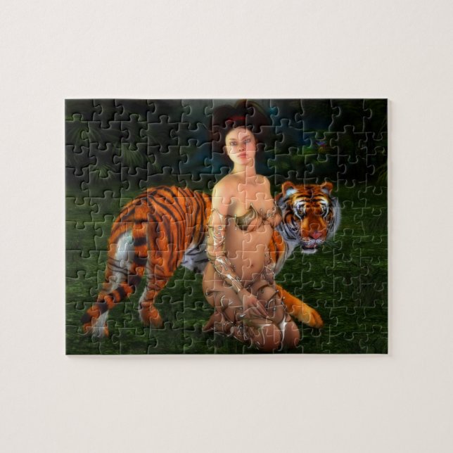 Fantasy Tiger Girl Puzzle (Horizontal)