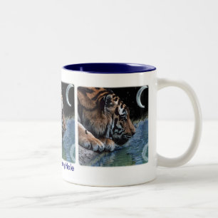 Fantasy Tiger & Moon Zweifarbige Tasse