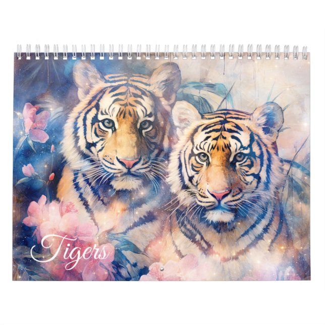 Fantasy Tigers in Abstract Style Kalender (Titelbild)