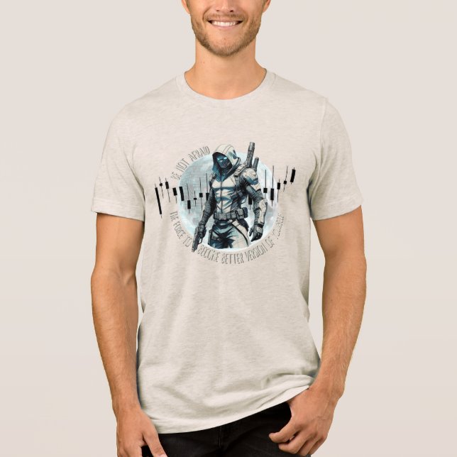 Fantasy trade design | Cyberpunk | Self growth Tri-Blend Shirt (Vorderseite)