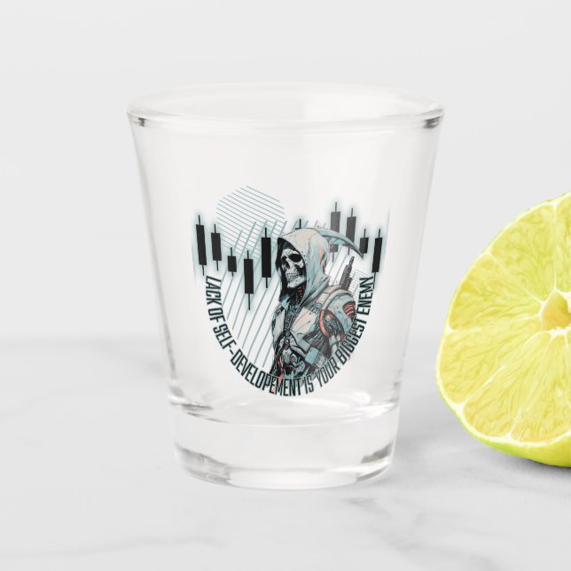 Fantasy Trade Design | Motivation | Großer Feind Schnapsglas (Vorderseite)