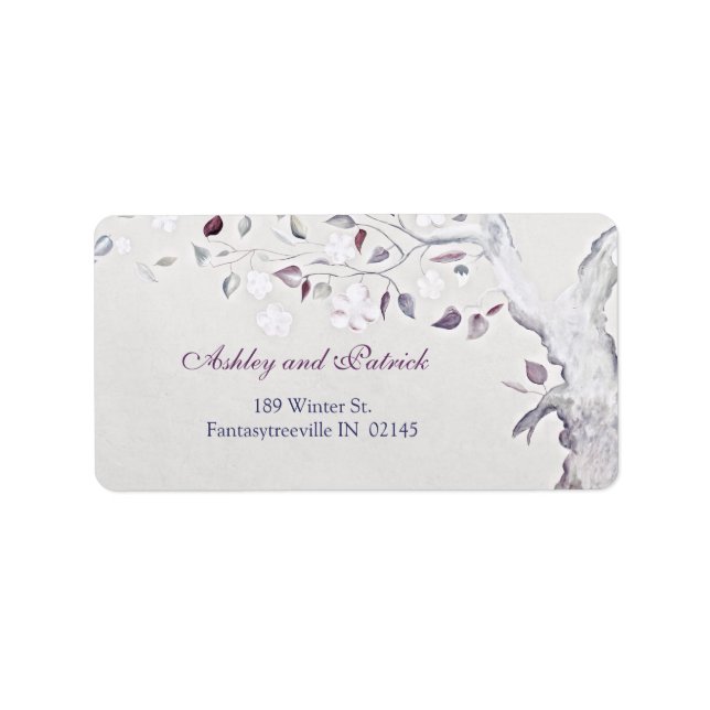 Fantasy Tree Address Label Adressaufkleber (Vorne)