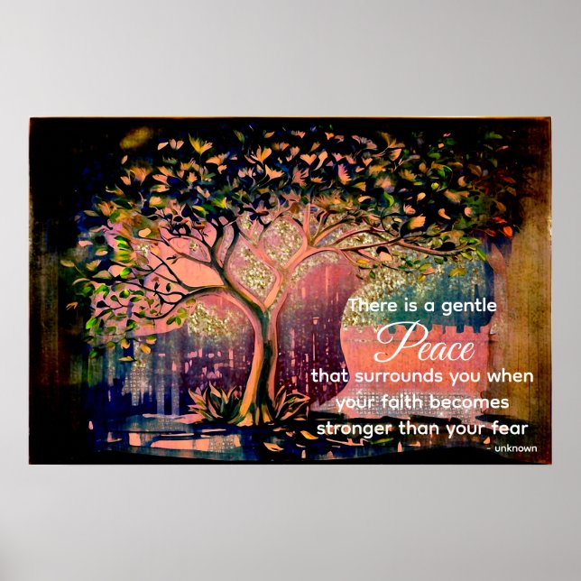*~* Fantasy Tree AP81 Ethereal Peace Quote Poster (Vorne)