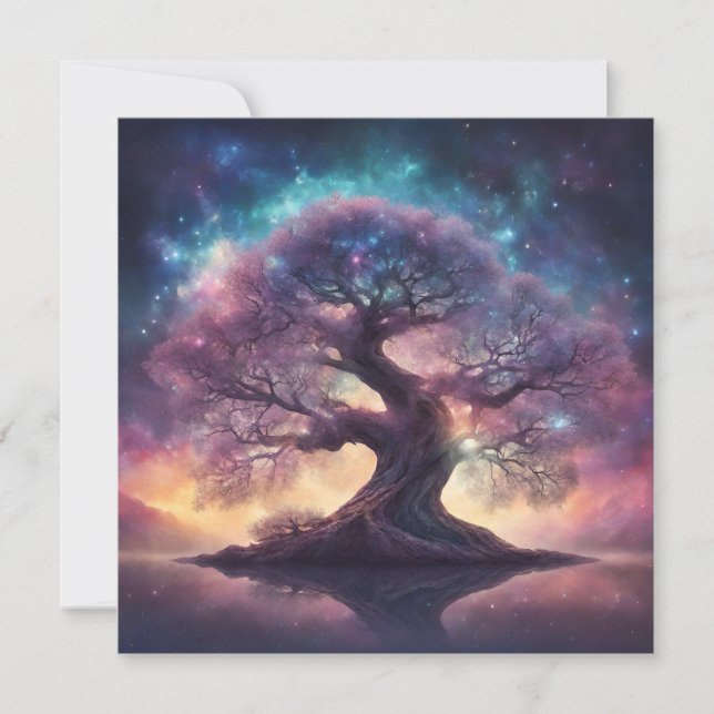 Fantasy Tree Art Einladung (Vorderseite)